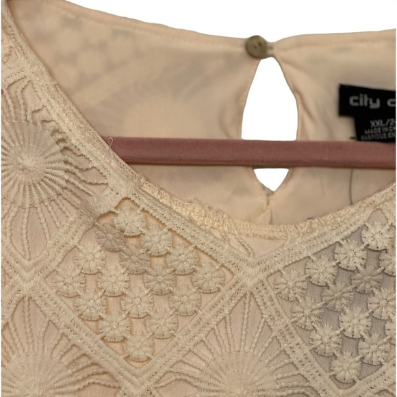 City Chic Crochet Vibes Mini Dress 24 W - Picture 9 of 13